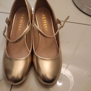 Avanti Gold Heels with Strap
